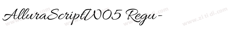 AlluraScriptW05 Regu字体转换
